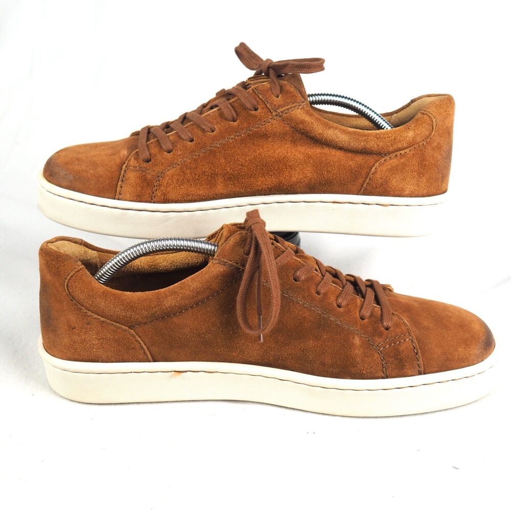 Born Jib Suede Low Top Lace-up Sneakers Mens 11M Brown Cushioned Arch Leather - Picture 8 of 11